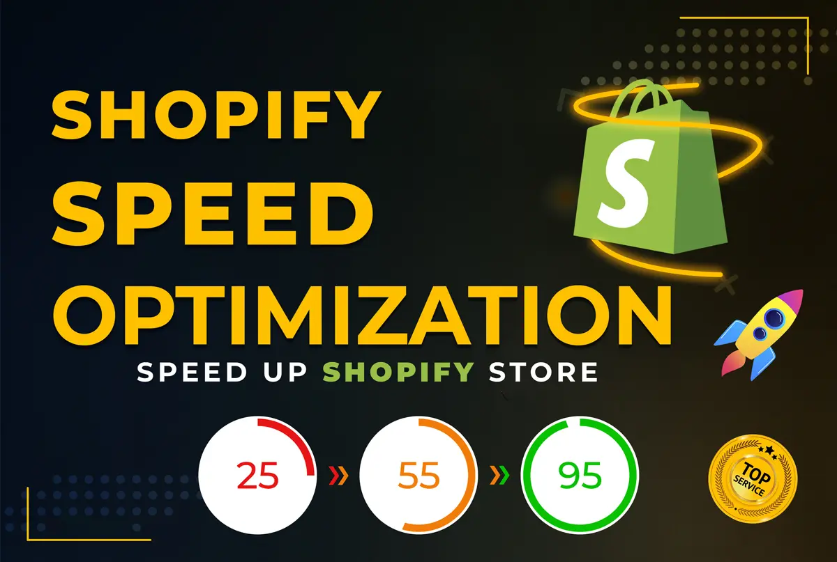 Shopify performance dashboard illustrating speed optimization, Core Web Vitals, page load analysis, and ecommerce performance improvements.