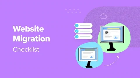 Website migration checklist showing redirects, SEO, content, hosting, and website performance